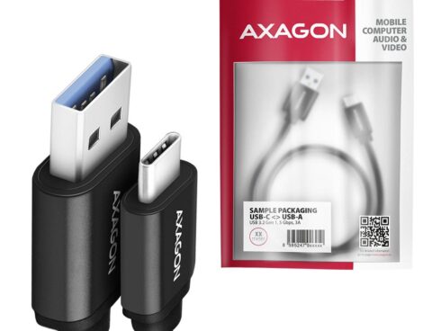 CABLE USB-C TO USB3.2 1M/BLACK BUCM3-AM10AB AXAGON