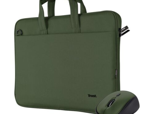 NB CASE BOLOGNA 16" +MOUSE SET/GREEN 24989 TRUST