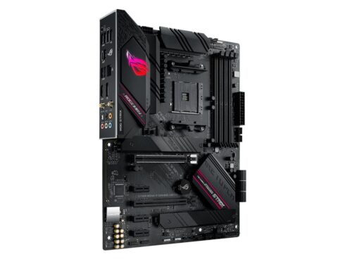 Mainboard ASUS AMD B550 SAM4 ATX Memory DDR4 Memory slots 4 3xPCI-Express 3.0 1x 1xPCI-Express 3.0 4x 1xPCI-Express 4.0 16x 2xM.2 1xHDMI 1xDisplayPort 2xAudio-In 3xAudio-Out 2xUSB 2.0 5xUSB 3.2 1xUSB type C 1xOptical S/PDIF 1xRJ45 2xRF-Out STRIXB550-FGAMWIFIII