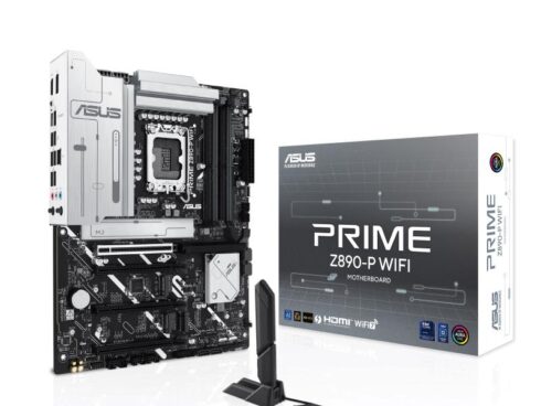 Mainboard ASUS Intel Z890 LGA1851 ATX Memory DDR5 Memory slots 4 3xPCI-Express 4.0 16x 1xPCI-Express 5.0 16x 4xM.2 1xHDMI 1xDisplayPort 1xAudio-In 1xAudio-Out 1xMicrophone 4xUSB 2.0 2xUSB 3.0 1xUSB 3.1 1xUSB-C w/Thunderbolt 1xRJ45 PRIMEZ890-PWIFI