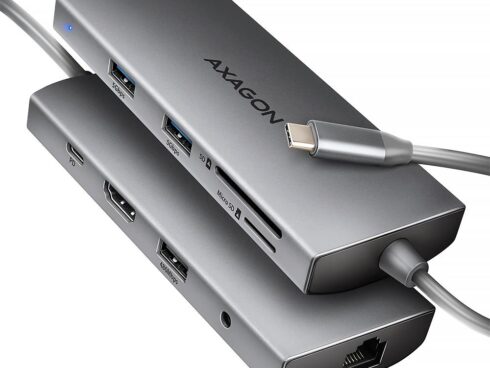 I/O HUB USB-C 9IN1 5GBPS/0.2M HMC-8HLSA AXAGON
