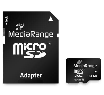 MEMORY MICRO SDXC 64GB C10/W/ADAPTER MR955 MEDIARANGE