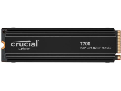 SSD CRUCIAL T700 4TB M.2 PCIe Gen5 NVMe TLC Write speed 11800 MBytes/sec Read speed 12400 MBytes/sec TBW 2400 TB CT4000T700SSD5