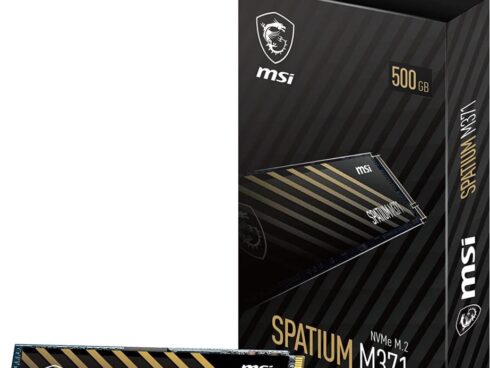 SSD MSI SPATIUM M371 500GB M.2 PCIE NVMe 3D NAND Write speed 1150 MBytes/sec Read speed 2200 MBytes/sec 2.15mm TBW 110 TB MTBF 1500000 hours S78-440K160-P83