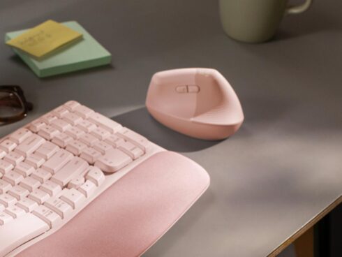 MOUSE USB OPTICAL WRL VERTICAL/PINK 910-006478 LOGITECH