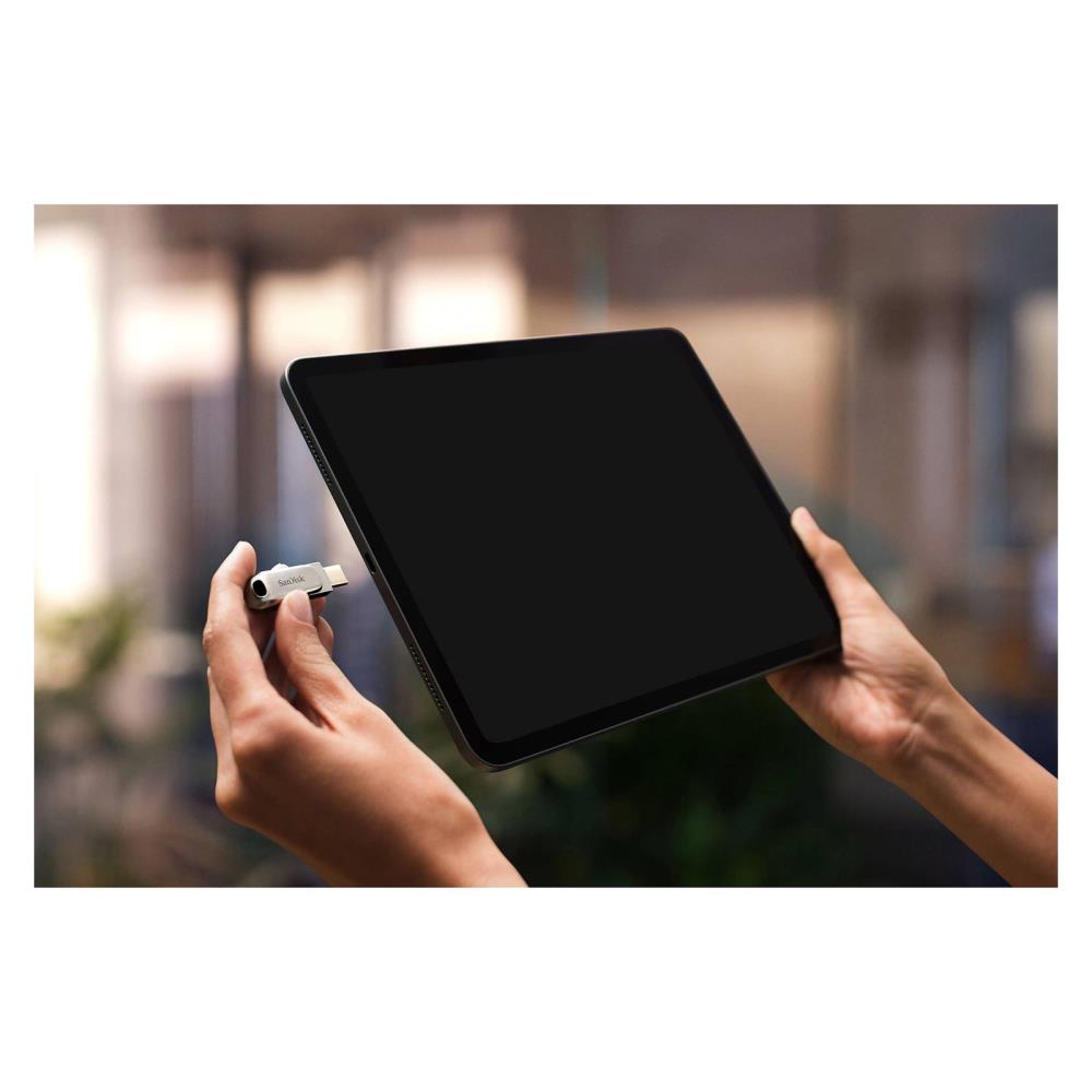 68822451-4fa3-48d3-9ce0-4d9aa7c7082c USB-C atminties kortelė SanDisk 128GB, šoninis vaizdas