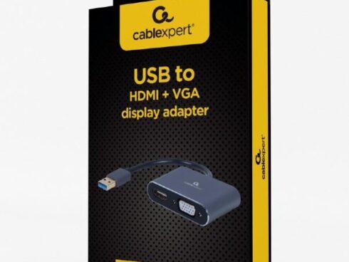 I/O ADAPTER USB3 TO HDMI/VGA/GREY A-USB3-HDMIVGA-01 GEMBIRD