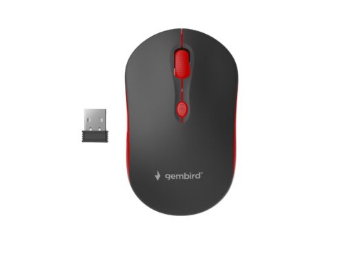 MOUSE USB OPTICAL WRL BLACK/RED MUSW-4B-03-R GEMBIRD