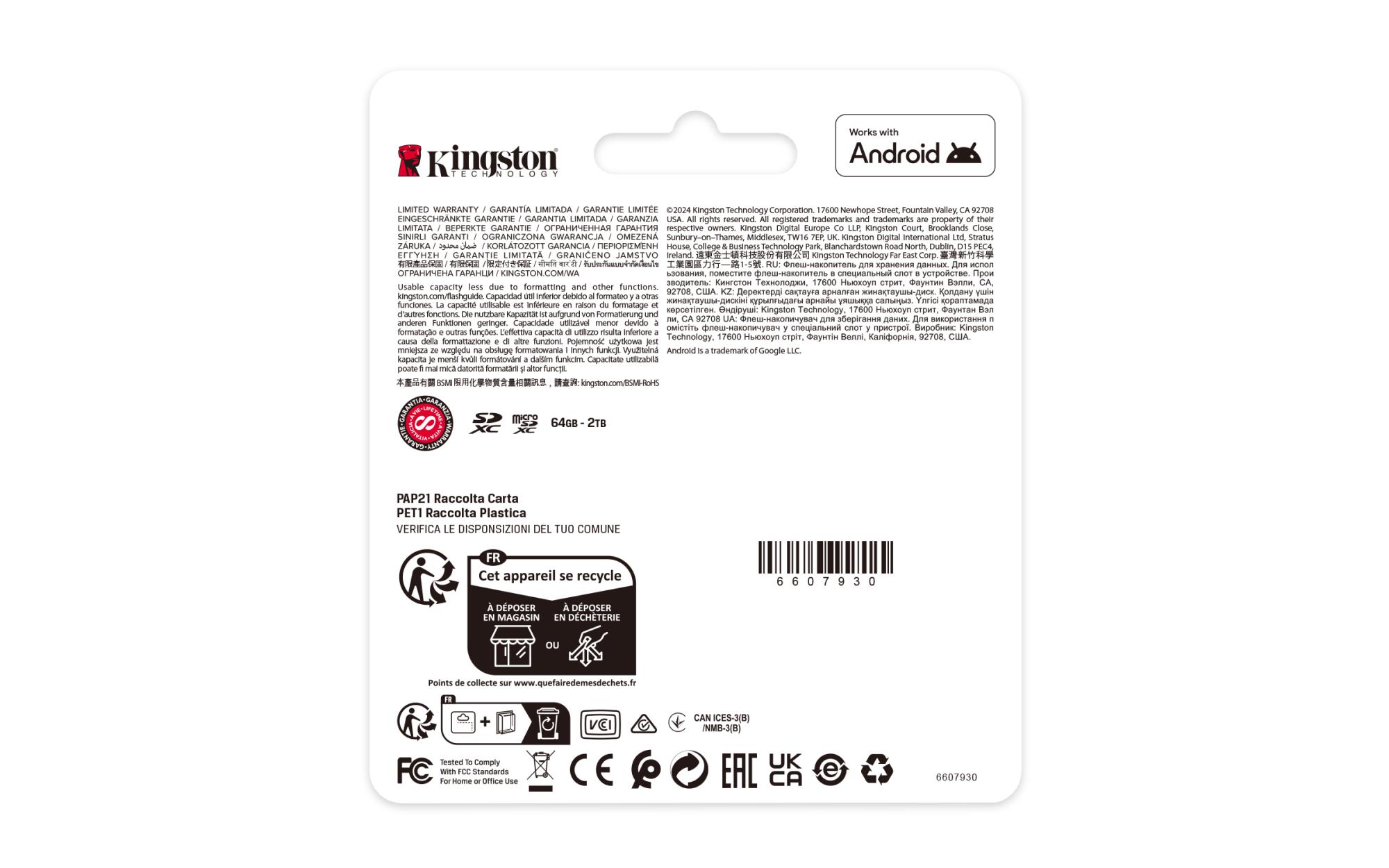 719bb136-24ff-4b9c-ad54-f3a609ebc64c Kingston Memory card | Canvas Select Plus | 1000 GB | microSD | Flash memory Class 10, UHS-I, U1/U3, video 10/30, A1