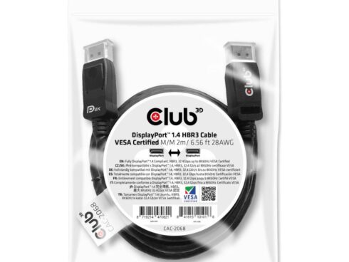 CABLE DP TO DP 2M/M/M CAC-2068 CLUB3D