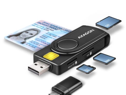 CARD READER USB-C+USB2.0 4SLOT/SMARTCARD CRE-SMP2A AXAGON