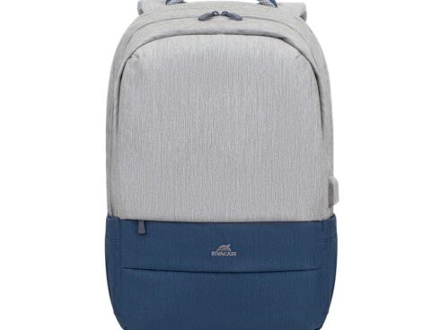 NB BACKPACK ANTI-THEFT 17.3"/7567 GREY/DARK BLUE RIVACASE