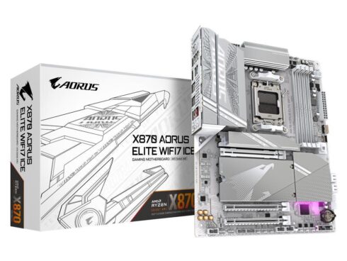 Mainboard GIGABYTE AMD X870E SAM5 ATX Memory DDR5 Memory slots 4 1xPCI-Express 3.0 2x 1xPCI-Express 4.0 4x	 1xPCI-Express 5.0 16x 4xM.2 1xHDMI 4xUSB 2.0 6xUSB 3.2 2xUSB-C 1xOptical S/PDIF 1xRJ45 2xAudio port X870AELITEWF7ICE1.1