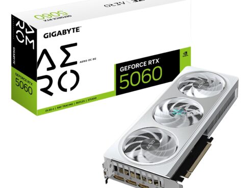 Graphics Card GIGABYTE NVIDIA GeForce RTX 5060 8 GB GDDR7 128 bit PCIE 5.0 16x GPU 2595 MHz 1xHDMI 3xDisplayPort GV-N5060AEROOC-8GD