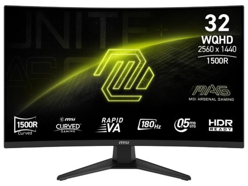 LCD Monitor MSI MAG 321CQF E18 31.5" Gaming/Curved Panel VA 2560x1440 16:9 180 Hz 0.5 ms MAG321CQFE18