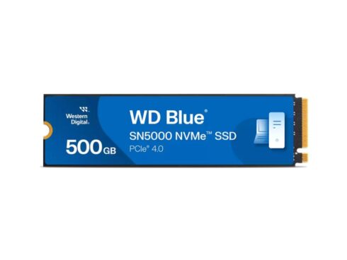 SSD WESTERN DIGITAL Blue SN5000 500GB M.2 PCIe Gen4 NVMe Write speed 4000 MBytes/sec Read speed 5000 MBytes/sec 2.38mm TBW 300 TB WDS500G4B0E