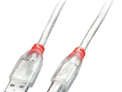 CABLE USB2 A-B 0.2M/TRANSPARENT 41750 LINDY