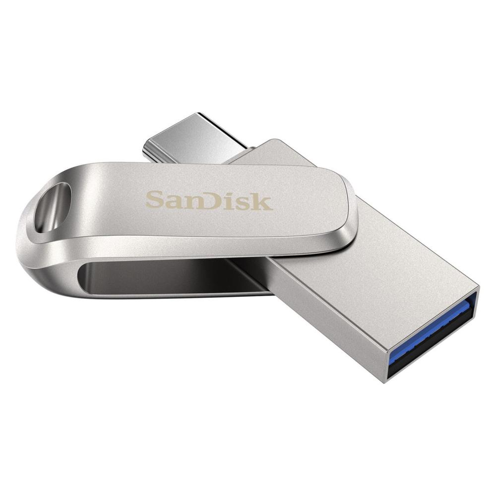 81b537c8-330e-4428-89cd-3c8ac793cca1 USB-C atminties kortelė SanDisk 128GB, šoninis vaizdas