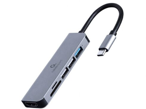 I/O ADAPTER USB-C TO HDMI/USB3/6IN1 A-CM-COMBO6-02 GEMBIRD