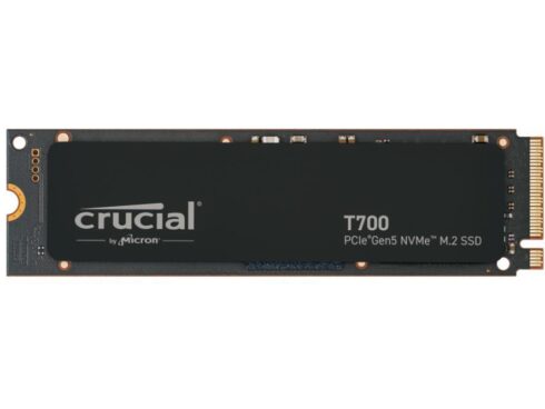 SSD CRUCIAL T700 2TB M.2 PCIe Gen5 NVMe TLC Write speed 11800 MBytes/sec Read speed 12400 MBytes/sec TBW 1200 TB CT2000T700SSD3
