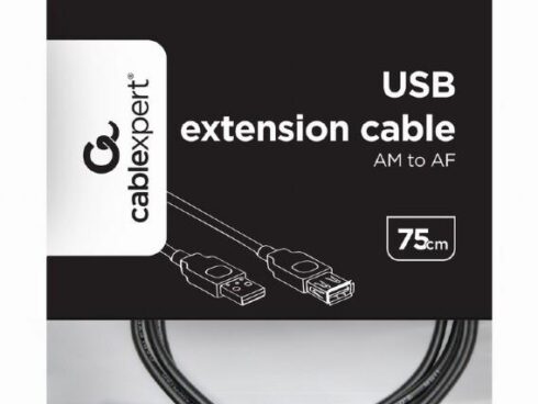 CABLE USB2 EXTENSION AM-AF/CC-USB2-AMAF75CM/300BK GEMBIRD