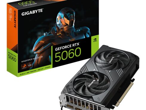 Graphics Card GIGABYTE NVIDIA GeForce RTX 5060 2512 MHz 8 GB GDDR7 128 bit PCI Express 5.0 Active GV-N5060WF2MAXOC-8GD
