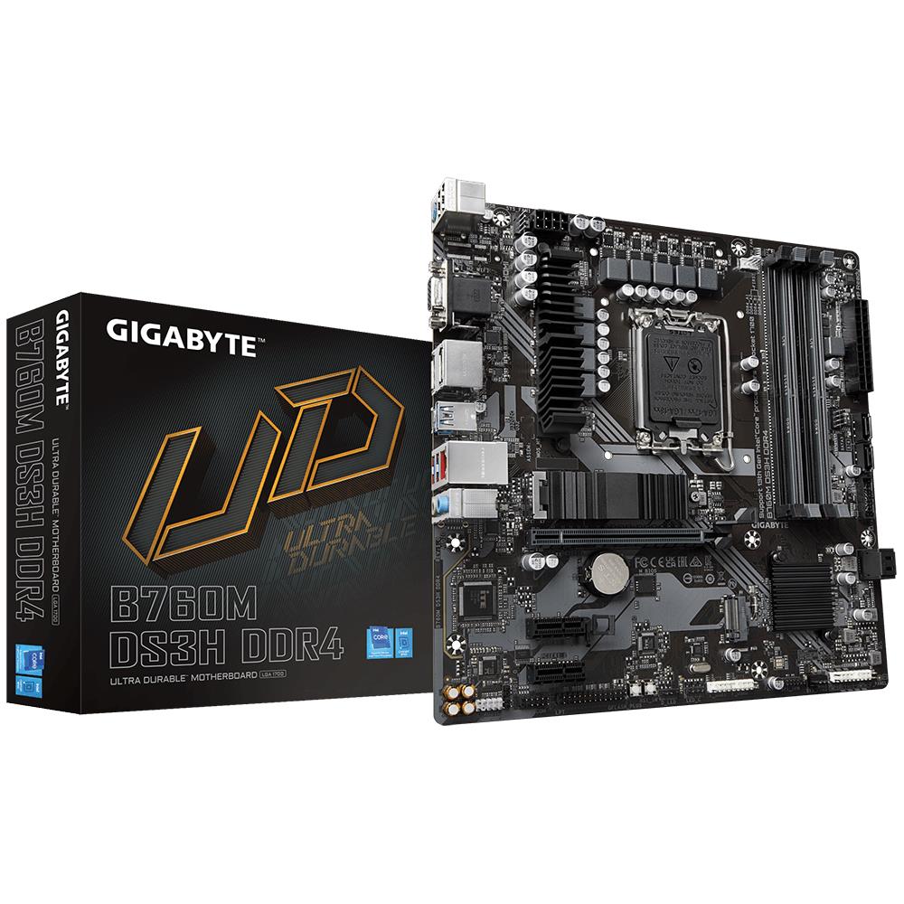 84bc1d62-f960-4fc8-b01f-b6d2dcd63b7e GIGABYTE B760MDS3H DDR4 motininė plokštė su LGA1700 soketu ir 4 atminties slotais