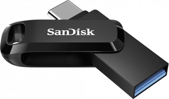 8511de4d-a614-4afb-8966-8b1f8f682343 USB-C atminties kortelė SanDisk Ultra Dual Drive Go, šoninis vaizdas