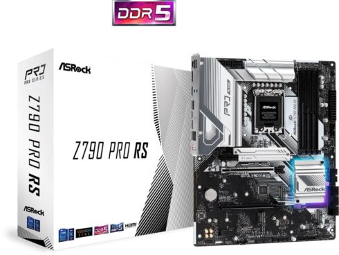 Mainboard ASROCK Intel Z790 LGA1700 ATX Memory DDR5 Memory slots 4 2xPCI-Express 3.0 1x 1xPCI-Express 4.0 16x 1xPCI-Express 5.0 16x 4xM.2 1xHDMI 1xDisplayPort 4xUSB 2.0 3xUSB 3.2 1xUSB-C 1xPS/2 1xRJ45 3xAudio port Z790PRORS