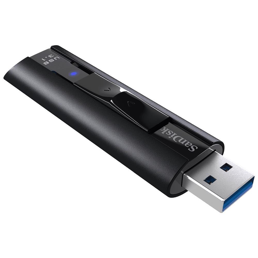 87db9a54-8d35-4dac-9c0b-fcc299b9893c USB atmintinė SanDisk Extreme PRO 256GB, šoninis vaizdas su jungtimis