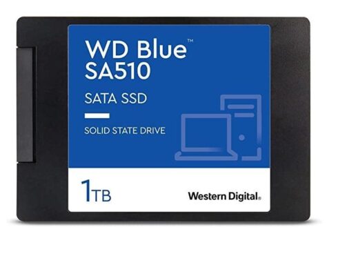 SSD WESTERN DIGITAL Blue SA510 1TB SATA 3.0 Write speed 510 MBytes/sec Read speed 560 MBytes/sec 2,5" TBW 400 TB MTBF 1750000 hours WDS100T3B0A