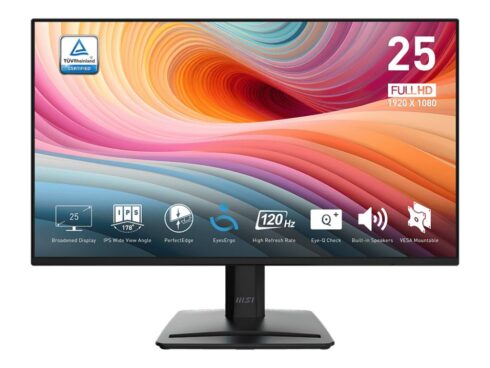 LCD Monitor MSI 24.5" Business Matte Panel IPS 1920x1080 16:9 120Hz 1 ms Speakers Colour Black PROMP252E2