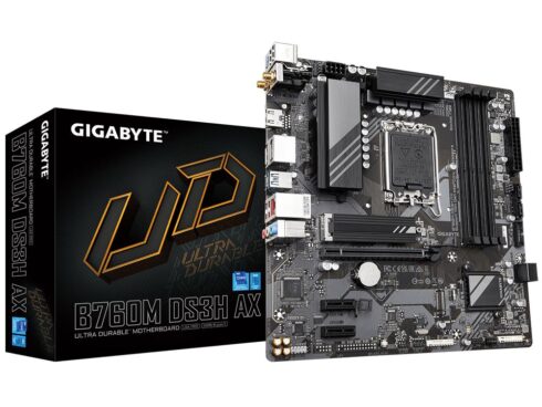 Mainboard GIGABYTE Intel B760 Express LGA1700 Micro-ATX Memory DDR5 Memory slots 4 B760MDS3HAX1.3