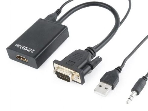 I/O ADAPTER VGA TO HDMI/A-VGA-HDMI-01 GEMBIRD