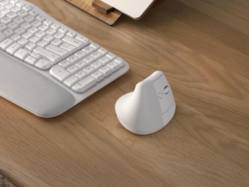 MOUSE USB OPTICAL WRL VERTICAL/WHITE RIGH 910-006475 LOGITECH