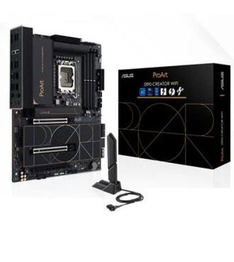 Mainboard ASUS Intel Z890 LGA1851 ATX Memory DDR5 Memory slots 4 1xPCI-Express 4.0 16x 2xPCI-Express 5.0 16x 5xM.2 1xHDMI 1xDisplayPort 1xAudio-In 1xAudio-Out 1xUSB 2.0 6xUSB 3.2 3xUSB-C w/Thunderbolt 1xRJ45 PROARTZ890-CREATORWIFI