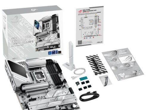 Mainboard ASUS Intel Z890 LGA1851 ATX Memory DDR5 Memory slots 4 1xPCI-Express 4.0 16x 1xPCI-Express 5.0 16x 5xM.2 1xHDMI 1xDisplayPort 1xAudio-In 1xAudio-Out 2xUSB 3.0 5xUSB 3.1 1xUSB-C 2xUSB-C w/Thunderbolt 1xOptical S/PDIF 1xRJ45 ROGSTRIXZ890-AGAMWIFI