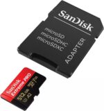 SanDisk 512GB microSDXC kortelė su adapteriu, matoma iš viršaus