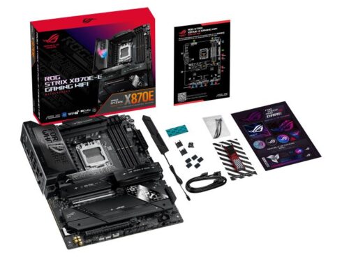 Mainboard ASUS AMD X870E SAM5 ATX Memory DDR5 Memory slots 4 1xPCI-Express 4.0 16x 1xPCI-Express 5.0 16x 5xM.2 1xHDMI 9xUSB 3.2 2xUSB-C 2xUSB4 1xOptical S/PDIF STRIXX870E-EGAMINGWIFI