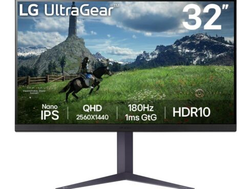 LCD Monitor LG 31.5" Panel IPS 2560x1440 16:9 180Hz 1 ms Pivot Height adjustable Tilt Colour Black 32GS85Q-B