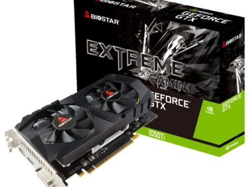 Graphics Card BIOSTAR NVIDIA GeForce GTX 1050 TI 4 GB GDDR5 128 bit PCIE 3.0 16x Memory 7008 MHz GPU 1291 MHz Dual Slot Fansink 1xDVI-D 1xHDMI 1xDisplayPort VN1055TF41