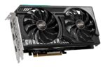 Vaizdo plokštė ASROCK AMD Radeon RX 9060 XT, šoninis vaizdas su aušinimo sistema