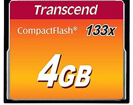 MEMORY COMPACT FLASH 4GB/SLC TS4GCF133 TRANSCEND