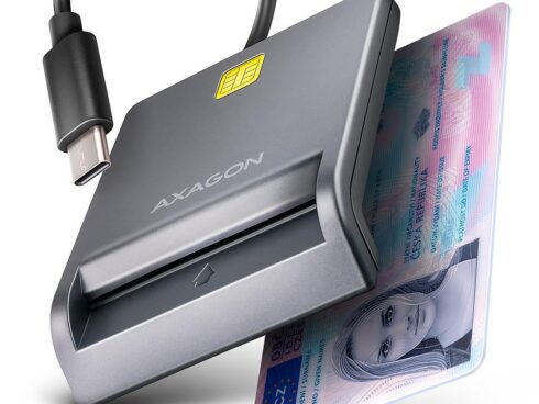 CARD READER FLAT SMARTCARD/ID/USB-C 1.3M CRE-SM3TC AXAGON
