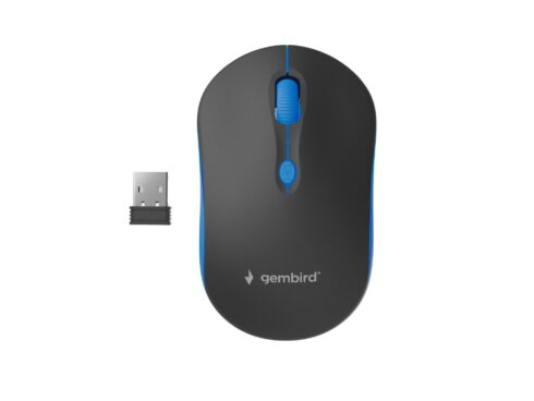 MOUSE USB OPTICAL WRL BLACK/BLUE MUSW-4B-03-B GEMBIRD