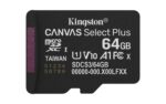 Kingston Canvas Select Plus | 64 GB | microSD | Flash memory Class 10, UHS-I, U1/U3, video 10/30, A1