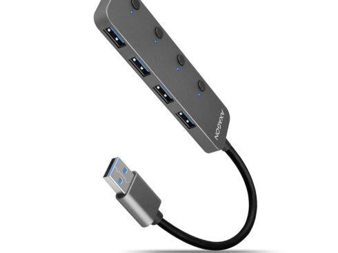 I/O USB HUB SWITCH 4PORT/0.2M HUE-MSA AXAGON