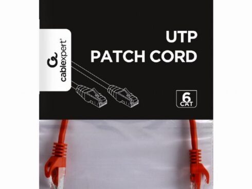 PATCH CABLE CAT6 UTP 0.25M/RED PP6U-0.25M/R GEMBIRD