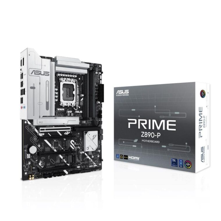 ASUS PRIME Z890-P motininė plokštė su LGA1851 ir DDR5 atmintimi