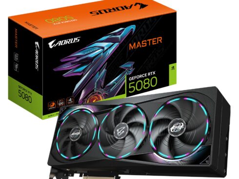Graphics Card GIGABYTE NVIDIA GeForce RTX 5080 16 GB GDDR7 256 bit PCIE 5.0 16x GPU 2617 MHz Dual Slot Fansink 1xHDMI 3xDisplayPort GV-N5080AORUSM-16GD1.0